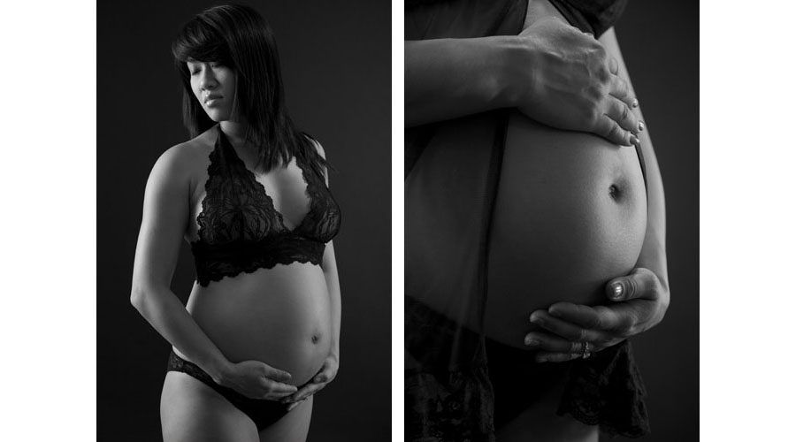 NoFo Back & White Maternity Photos